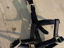 2 pony leather head collars and 1 filly slip