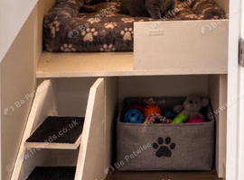 FREE Handmade Pet Steps Mezzanine Level Raised Bed Floor Under Stairs Cupboard Dog Enclosure Pen Cat