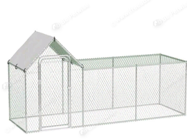 Metal ChickenCoop, ChickenCoop Run, Duck Coop/House, Walk-In Chicken Runs For Yard, Chicken Cage/Pen With Waterproof Cover For Rabbit Duck Chicken
