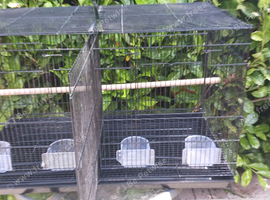 Bird cage 76cm L x 46H x 46 W collapsible cage with cage dividing grill to split into two cages