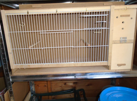 Bird cage, breeding cage, 30"x15x12 inches deep, dont let this get away from you. with spare poop trays.