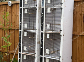 2 rows of 5 breeding cages