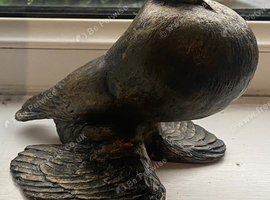 Dutch Cropper pigeon bronze replica statuette sculpture model art