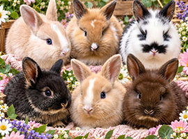 Adorable baby bunnies