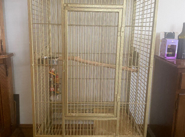 Large gold parrot cage
