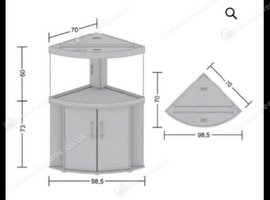 Corner fish tank