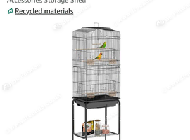 BRAND NEW BIRD cage with stand. BOXED