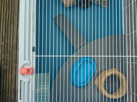Hamster cage with accessories