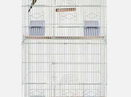 Large white bird cage