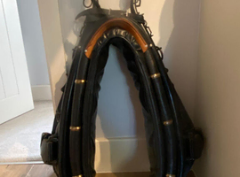 Horse Harness Collar and Hames (25 inch inside length) and harness rack