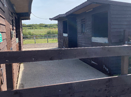 2 DIY stables with own paddocks around 3 acres of grazing