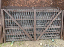 Hand made wire and wood hurdles