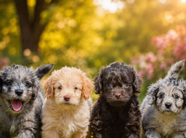 Beautiful litter of Merle cockapoos