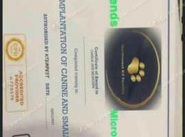 Fully qualified Microchipper / implanter