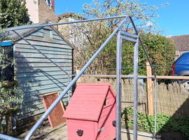 For Sale. Metal full height frame with door for hen, ducks  ets