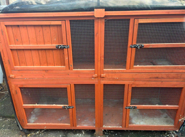 6ft double rabbit hutch