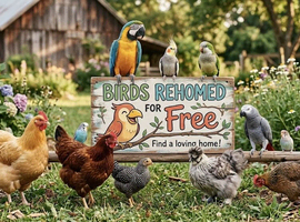We Rehome All Birds For Free - Chickens, Budgies, Ducks, Parrots and more