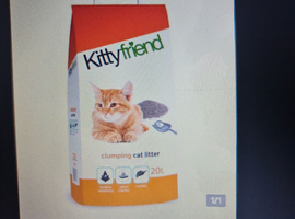 2x20ltr bags of kittyfriend clumping cat litter.
