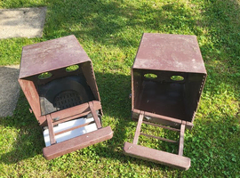 Hen sized rollaway nesting boxes