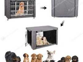 Medium dog crate with cover