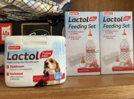 Puppy food & umbilical cords clips