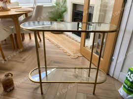 Glass console table