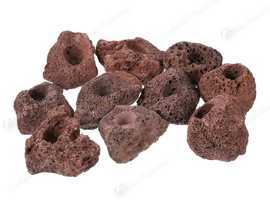 X5 Aquarium Rock Stone Lava Fish Tank Natural Decoration RED  5-8cm
