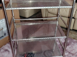 4Tier Metal Trolley Unit, Ideal For Storing Pet Supplies