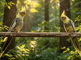 Pair of cockatiels