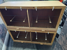 Wooden double canary boxes