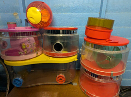 Job lot of hamster cages and accessories