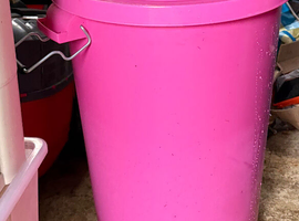 Pink feeding bin