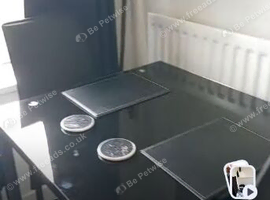 Black table and 2 chairs