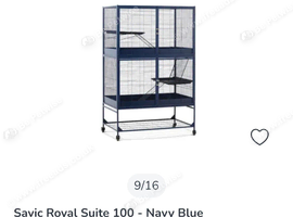 Savic suite double rat cage with drop down perspex base and all accessories