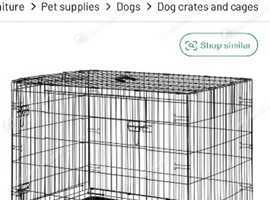 X-Large black dog crate