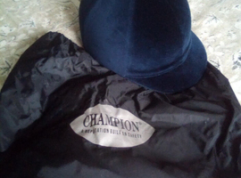 Champion Junior CPX3000 Riding Hat in Blue Velvet size 52cm
