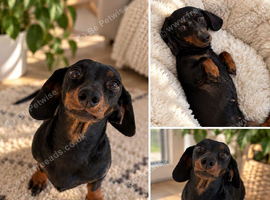 Miniature dachshund black &tan