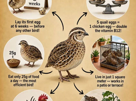 Japanese and jumbo quails and eggs