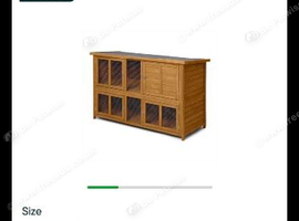 Rabbit 2 storey 5 foot hutch 1 week old with cover & accessories