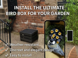 Wifi Bird Box with camera. Wireless. Solar Powered. Images straight to iphone laptop smart devise. C/W drill bit & all superior fixings