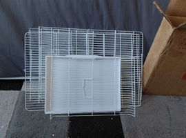 In box white bird cage