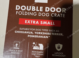 X small dog crate with cover