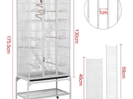 Yaheetech Bird cage changed to rodent cage with perspex base.