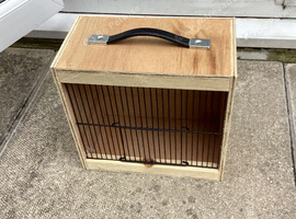 Wood bird carrying cage
