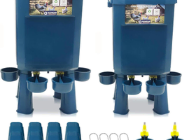 2-Piece Chicken Drinker Set (11L & 7L) &ndash; Automatic Anti-Waste Valve, BPA-Free
