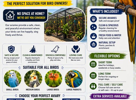Aviary Rental &ndash; Space for Your Birds ( From &pound;30 per week )