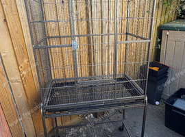Large bird cage with stand