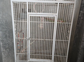 Large white bird cage