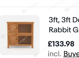 NEW & USED SINGLE & DOUBLE 3FT RABBIT HUTCHES FOR SALE
