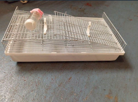 Hamster cage, playpen and 2 water bottles